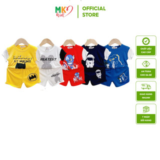 Bộ Cộc Tay cho Bé Trai MK KID Chất Thun Lạnh Cao Cấp , Bộ quần áo trẻ em dễ thương mùa hè