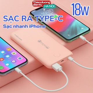 Sạc dự phòng 10000mAh sạc nhanh cho Android/ iPhone PD 18W vào và ra cổng Type C