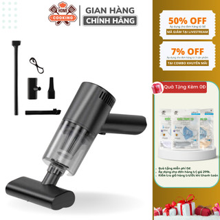 Máy Hút Bụi Cầm Tay, Máy Hút Bụi Ô Tô Mini Sạc Pin Công Suất 120W Lực Hút 12000PA Không Gây Tiếng Ồn, Bảo Hành 12 Tháng