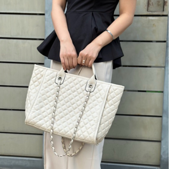 Túi công sở nữ da mềm, túi xách to công sở đựng vừa laptop dây xích tote cao cấp dành cho văn phòng TINY BAG