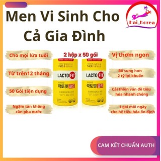 Combo 2 hộp 50 gói men vi sinh lacto-fit gold men tiêu hóa lacto fit hàng đầu hàn quốc
