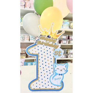 Cây số 1 trang trí bàn tiệc sinh nhật thôi nôi cho bé tuổi chuột Phụ kiện trang trí bàn tiệc sinh nhật happy birthday