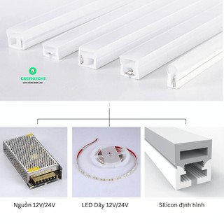 Dây Silicon uốn dẻo định hình LED vỏ silicone profile trang trí nội thất (vỏ silicon ko có led dây)