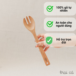 Thìa trộn salad gỗ beech
