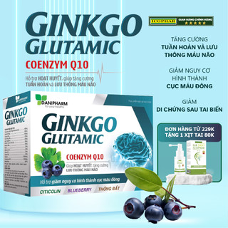 GINKGO GLUTAMIC COENZYM Q10 - HOẠT HUYẾT DƯỠNG NÃO - TUẦN HOÀN - LƯU THÔNG MÁU NÃO - NGĂN HÌNH THÀNH CỤC MÁU ĐÔNG