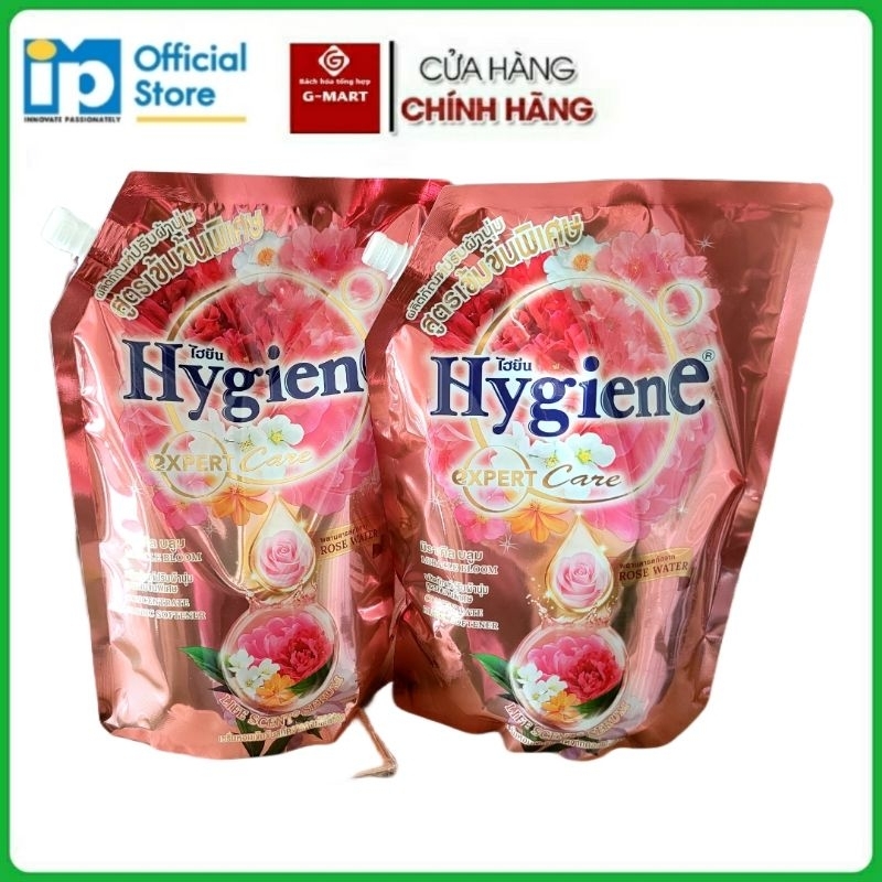 (2 túi xả vải vàng hồng) Nước xả vải Hygiene Thái Lan túi 1150ml