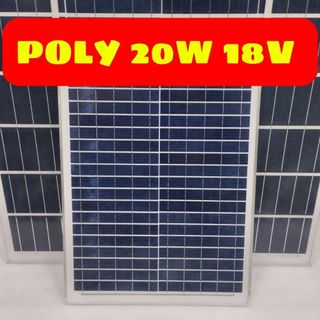 🔥Poly 20W 18V MỚI 2024🔥 Tấm pin năng lượng mặt trời poly 20w 18v tặng kèm giá đỡ - giá rẻ