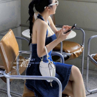 Đầm Xòe Jean Cổ Yếm Dáng Ngắn Phong Cách Trẻ Trung Năng Động CC0059 GKT (HỎA TỐC)