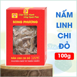 Nấm linh chi đỏ song phương nguyên chất từ thiên nhiên - thái lát - túi 100g