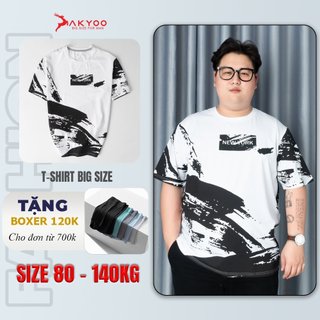 Áo Thun Bigsize Nam 80-140kg AKYOO vải Cotton Co giãn, Bền màu, Thấm hút mồ hôi - AT TRANG D