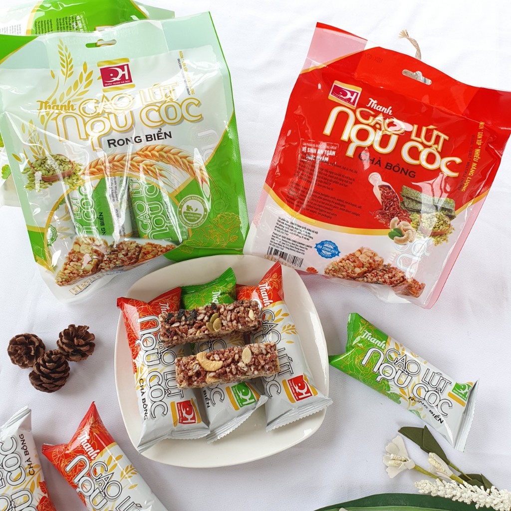 GÓI 10 THÁNH - Cơm Lứt Ngũ Cốc Chà Bông, Rong Biển -  Thanh hạt dinh dưỡng, năng lượng, Giảm cân, Ăn kiêng