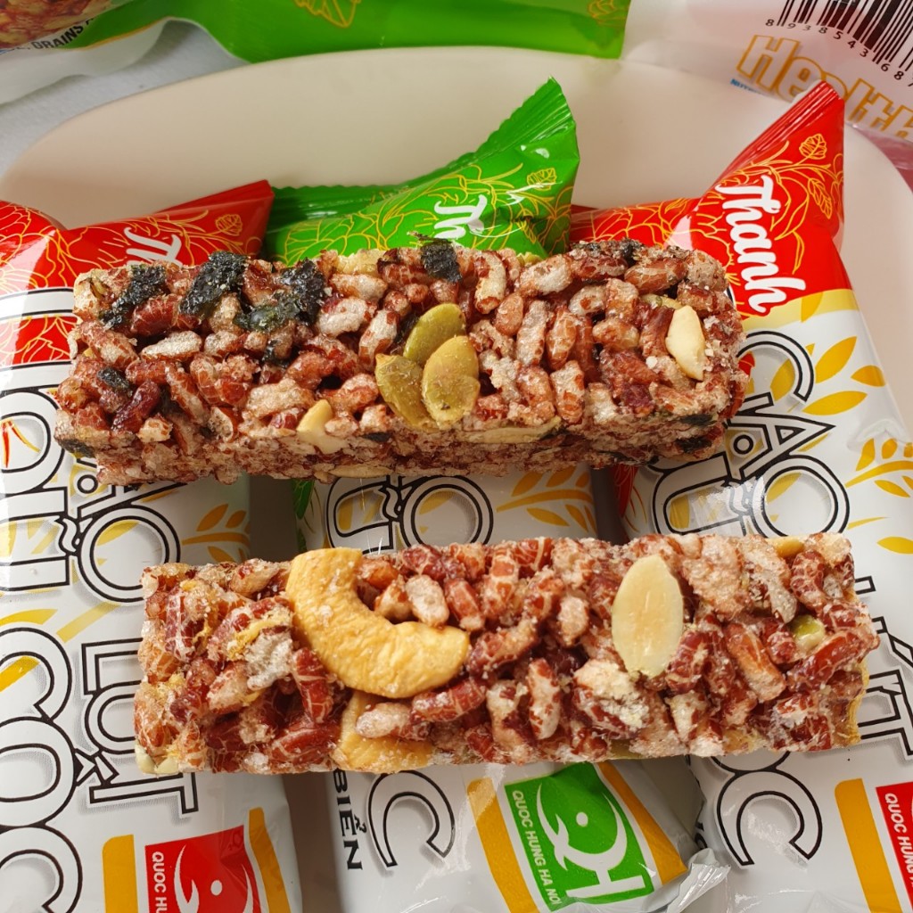 Gói 10 Thanh Cơm Gạo Lứt Chà Bông, Rong Biển -  Thanh năng lượng, Giảm cân, Ăn kiêng cho dân Gym