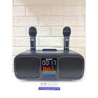  Loa karaoke mini SDRD SD-318 kèm 2 mic không dây 