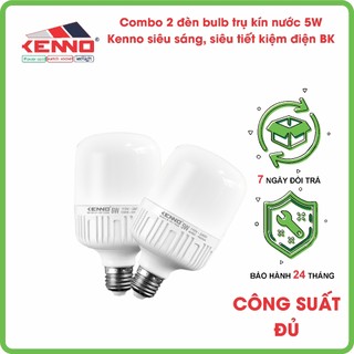 Combo 2 đèn Led bulb trụ kín nước Kenno BK5W siêu sáng, siêu tiết kiệm điện