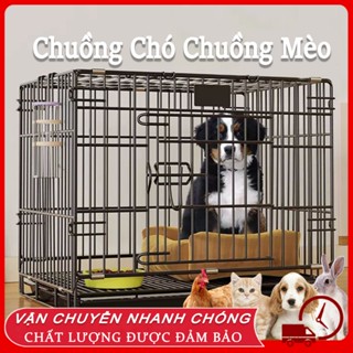 🐕😸Chuồng nuôi chó  Chuồng Chó Chuồng Mèo Có thể gập lại Lồng chó mèo tặng khay vệ sinh Nhiều kích Chuồng Quây Thú Cưng