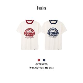Áo thun nam nữ oversize CANDLES SERVICE T-SHIRT in hình chất liệu 100% cotton 230 gsm chính hãng