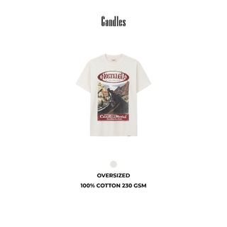Áo thun nam nữ oversize CANDLES MOTEL T-SHIRT in hình chất liệu 100% cotton 230 gsm chính hãng