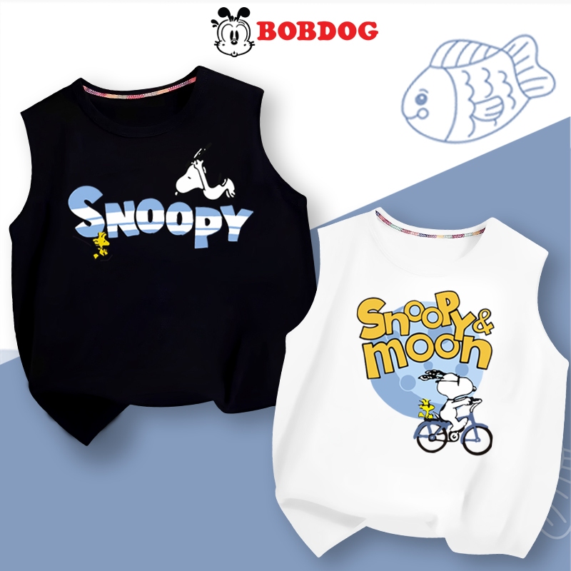 Áo ba lỗ bé trai BOBDOG,áo thun 3 lỗ bé trai in hình Snoopy A52-A53 cho bé