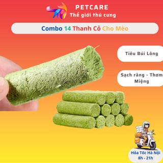 14 Thanh cỏ cho mèo hỗ trợ tiêu búi lông sạch răng pate cho mèo PetCare