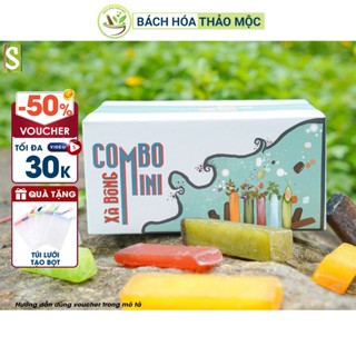 Combo Vụn Xà Bông Sinh Dược Mini 500g - Kèm 2 Túi Lưới Tạo Bọt Và Xơ Mướp Tùy Chọn Theo Phân Loại