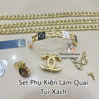 Set phụ kiện túi quai kim loại làm túi xách handmade