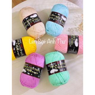  Len Milk Cotton 125g loại 1  Bảng màu 1 - 103  