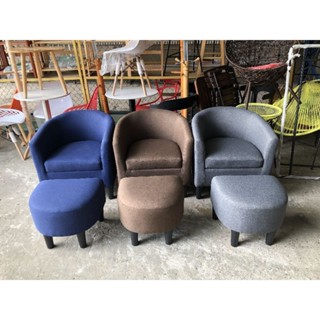 Combo bộ ghế sofa đơn mini 1 người ngồi kèm 1 ghế đôn xinh xắn - giao toàn quốc