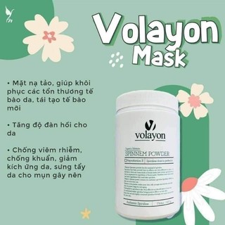 Mặt nạ tảo xoắn dạng bột Volayon ủ trắng cao cấp 100gr-500gr