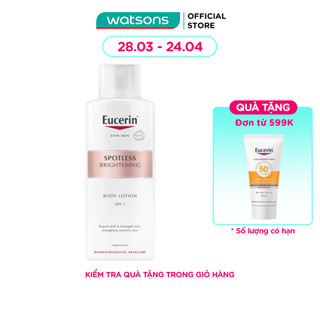 Sữa Dưỡng Thể Trắng Da Nhạy Cảm Eucerin White Therapy Clinical Whitening Body Lotion SPF7 250ml