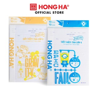  Giấy kiểm tra kẻ ngang Hồng Hà 10 tờ đôi và 10 tờ đơn - 4965 