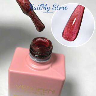 Mắt mèo kim cương màu đỏ Vendeeni - Sơn móng tay Vendeeni nail