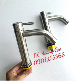 Vòi lavabo lạnh cao cấp inox 304 2 tấc,3 tấc. vòi lavabo lạnh điếu,Vòi rửa mặt 1 đường nước inox 304