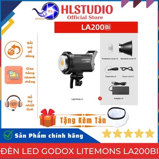 Đèn led godox litemons la200bi hl studio - tặng kèm tản sáng
