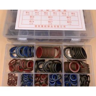 Long đền chịu dầu, nhiệt ,chống chảy dầu. miếng đệm ốc vít hộp 100 chiếc từ 6mm đến 16mm, hộp 245 chiếc từ 6mm - 30mm