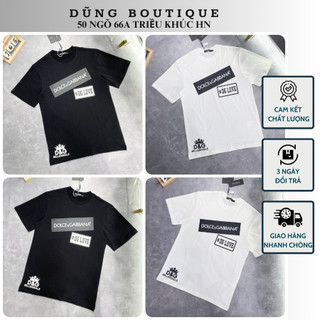 Áo phông nam nữ in chữ dg chất cotton kèm tag mac chuẩn dg - áo thun nam nữ hot hit