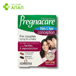 Viên uống tăng khả năng thu thai Vitabiotics Pregnancare Him & Her Conceptio Hộp 60 viên