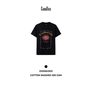 Áo thun nam nữ oversize CANDLES ON THE ROCK T-SHIRT in hình chất liệu cotton washed 250 gsm chính hãng