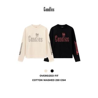 Áo thun dài tay nam nữ CANDLES PAISLEY STROKE LONGSLEEVE hình in độc đáo chất liệu cotton washed 250 gsm chính hãng