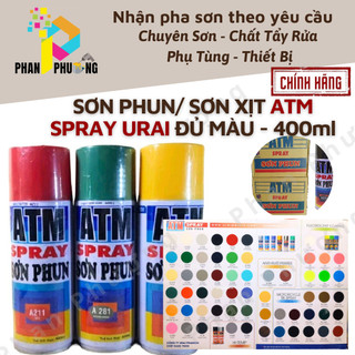 Sơn phun / sơn xịt atm spray đủ màu 400ml