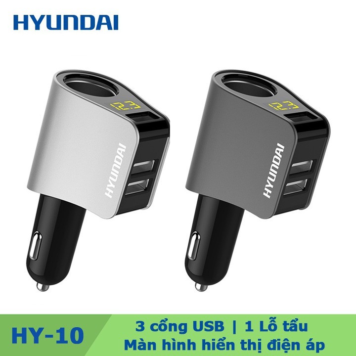 Tẩu sạc ô tô 2 cổng chính hãng hyundai mã HY-16 HY-10 dùng điện 12 đến 24V | BigBuy360 - bigbuy360.vn