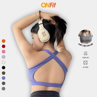 Áo Bra Tập Gym Đan Dây Lưng Đan Chéo Sport Bra Siêu Co Giãn ONFIT -OSP