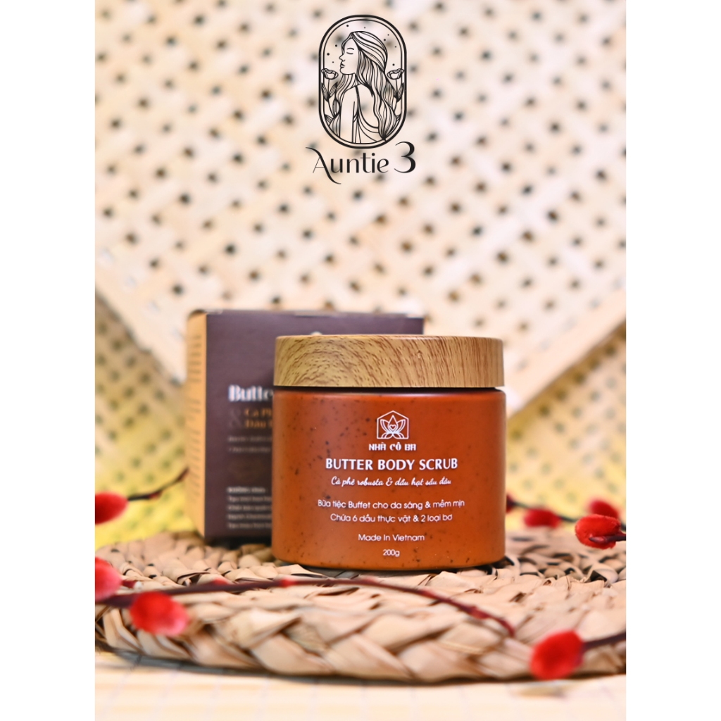 BUTTER BODY SCRUB  CÀ PHÊ ROBUSTA & DẦU HẠT SẦU ĐÂU