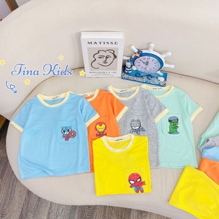    RiO Kids   Đồ bộ trẻ em phối túi quần dài in hình Siêu anh hùng Marval cho bé- Bộ thun lạnh Minky Mom 