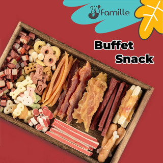 [BUFFET SNACK]Treat Thưởng Các Vị Cho Chó Mèo JFamille, Dinh Dưỡng Tối Ưu, Bổ Sung Đạm Thiết Yếu. Gói 100gr. JF28