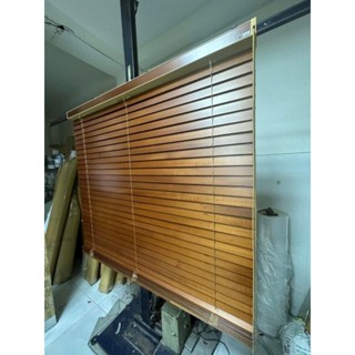 Rèm cửa, màn sáo gỗ cao cấp cho cửa sổ văn phòng nhà ở cao cấp bản 50mm hệ 1 dây kéo ( nhận đặt rèm theo kích thước )