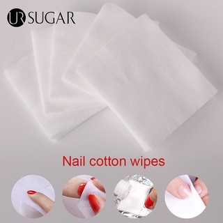 UR SUGAR 100pcs Sơn móng tay để làm sạch lớp bông tẩy không có lót móng tay màu trắng  khăn ướt ướt UV làm sạch móng tay