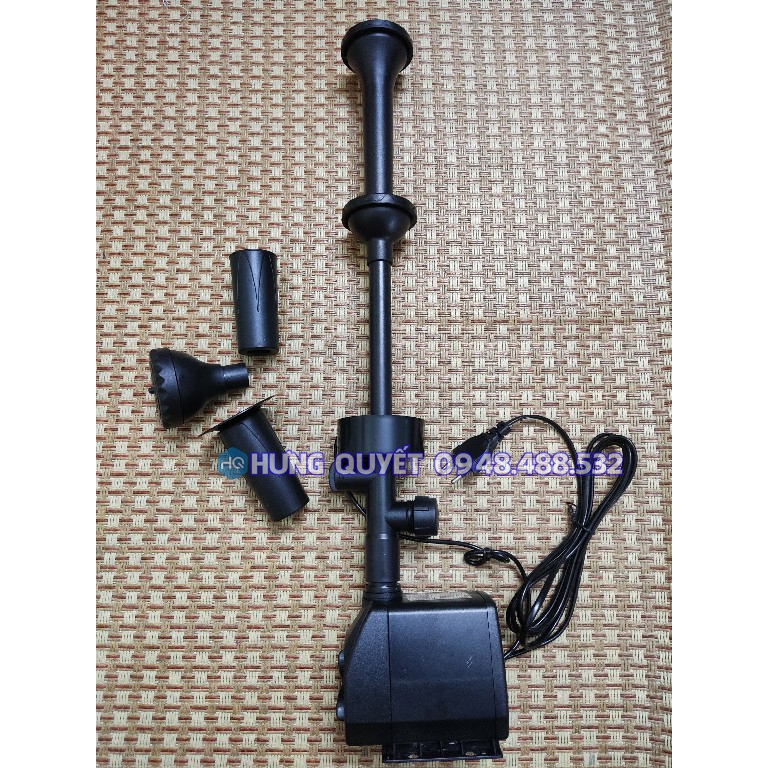 Máy bơm chìm có đèn Led tạo đài phun nước bơm Led tạo cảnh non bộ cảnh quan sân vườn nhiều chế độ vòi phun