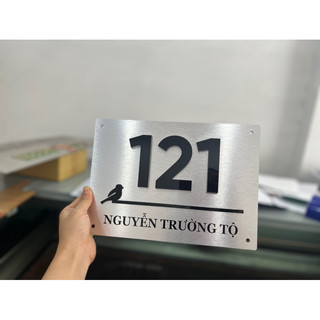 Bảng số nhà alu bạc xước, số nhà nổi, nhiều kích thước