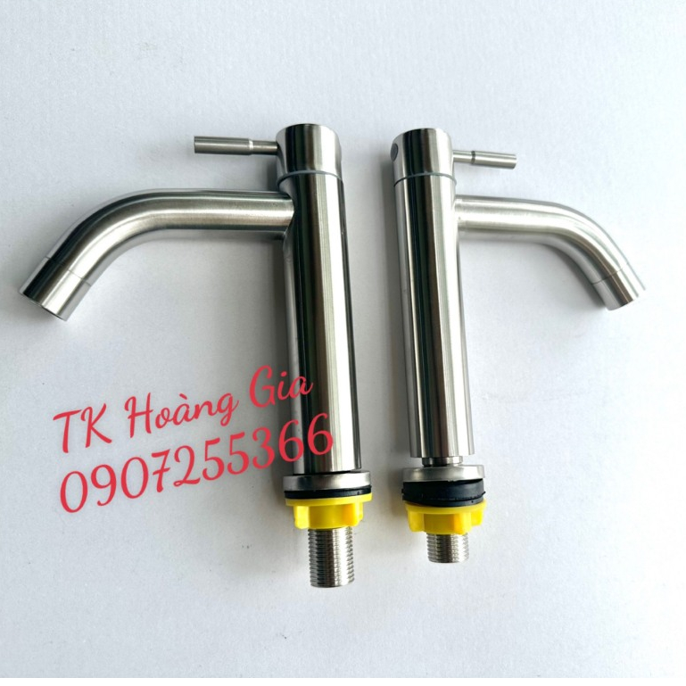 Vòi Rửa Mặt Lavabo Lạnh 100% inox 304 VÒI LA ĐIẾU 20cm đặt trên thành lavabo đảm bảo không han gỉ