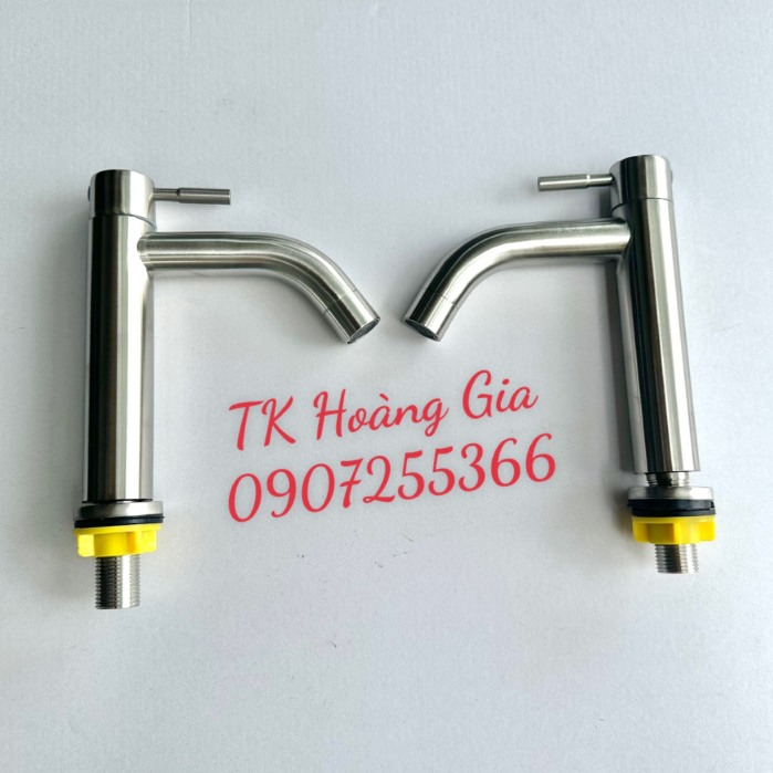 Vòi Rửa Mặt Lavabo Lạnh 100% inox 304 VÒI LA ĐIẾU 20cm đặt trên thành lavabo đảm bảo không han gỉ